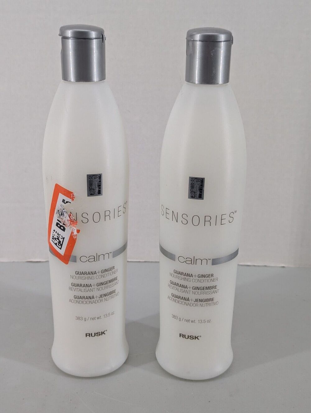 2 RUSK Hair Care Sensories Calm Nourishing Conditioner Guarana & Ginger 13.5 oz